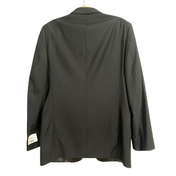 Cardi Super 150 Black Tuxedo Jacket 2-Button Notch C7112 Italy Mens 42R NEW - Picture 2 of 8